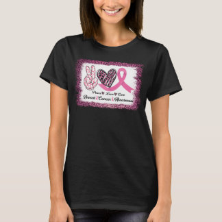 T-shirt ?Léopard cancer du sein paix amour espoir survivan