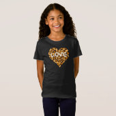 T-Shirt Leopard cheetah coeur motif Amour (Devant entier)