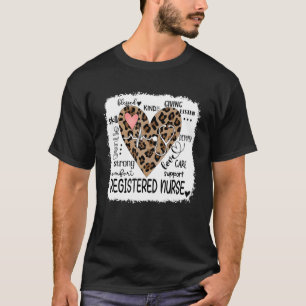 T-shirt Léopard Coeur Infirmière inscrite Rn