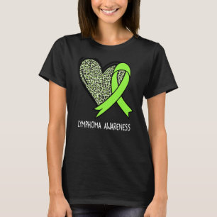 T-shirt Leopard Coeur Lymphome Sensibilisation Lime Vert R