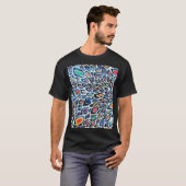 T-shirt Léopard coloré : Textes vibrants Imprimer (Devant entier)