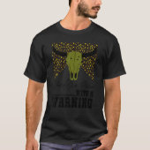 T-shirt Leopard Cow Skull Should've Come With A Warning We (Devant)