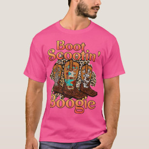 T-shirt Leopard Cowboy Boots Scooter Boogie Western Count