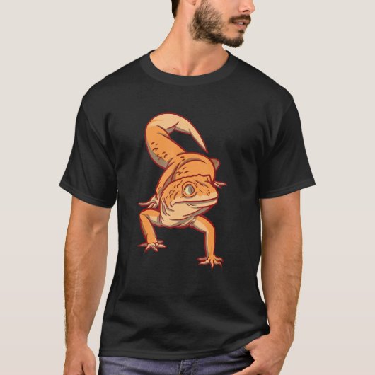T-shirt Léopard de Dragon à tête rouge Gecko Reptile Gargo (Devant)