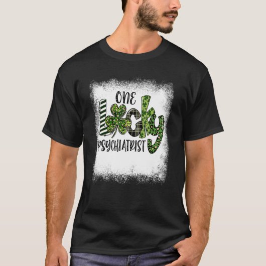 T-shirt Leopard de Jour de la Saint Patrick blanchi une ps (Devant)