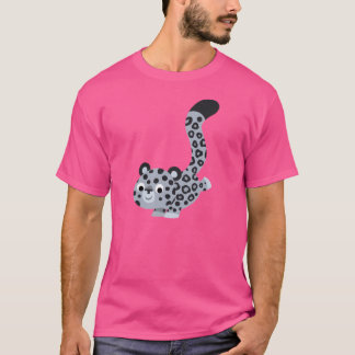 T-Shirt Léopard De Neige Cartoon À Atterrissage