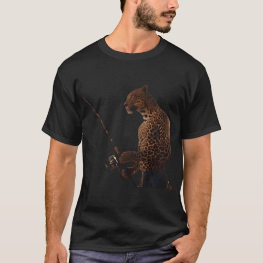 T-shirt léopard de pêcheur (Devant)