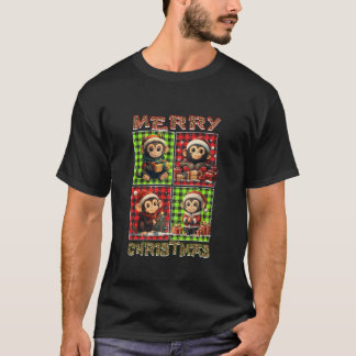 T-shirt Léopard de singe Buffalo Plaid Animaux Amoureux Jo