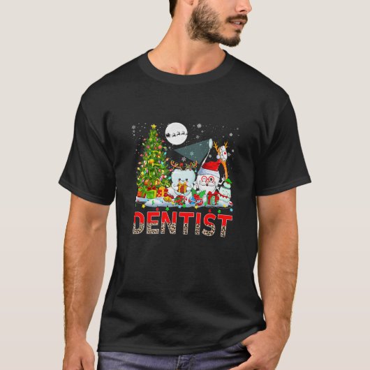 T-shirt Leopard Dentiste Squad Brosse à dents Reindeer C (Devant)