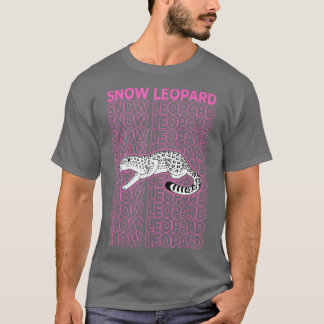T-shirt Léopard des neiges Pastel Aesthetic