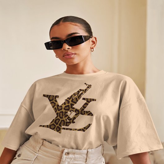 T-shirt Leopard Design Shirt luxe Designer logo unique