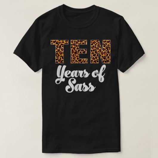 T-shirt Leopard Dixième anniversaire 10 ans 10e anniversai (Design devant)