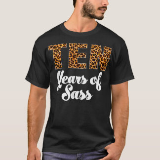 T-shirt Leopard Dixième anniversaire 10 ans 10e anniversai