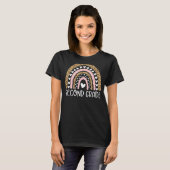 T-shirt Leopard enseignant de deuxième année Rainbow 2e an (Devant entier)