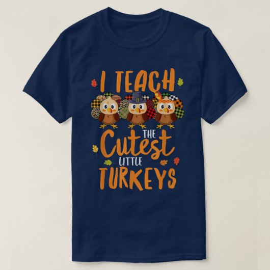 T-shirt Leopard Enseignant Thanksgiving I Enseigner Le Cut (Design devant)