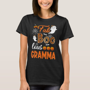 T-shirt Leopard Fab Boo Lous Gramma Éffrayant Halloween Co
