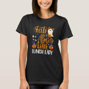 T-shirt Leopard Fab Boo Lous Lunch Lady Équipe Enseignant