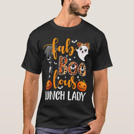 T-shirt Leopard Fab Boo Lous Lunch Lady Matching Group Tee (Devant)