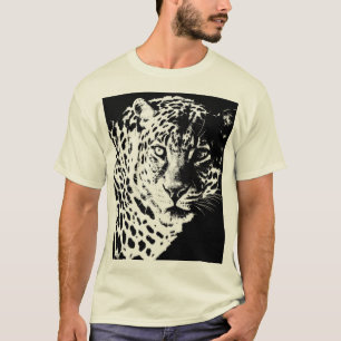 T-shirt Leopard Face Pop Art Modèle Élégant moderne Hommes