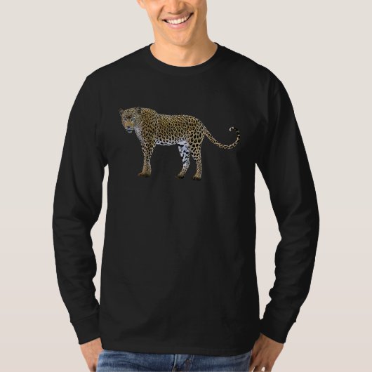 T-shirt Léopard Faune de gros chats (Devant)