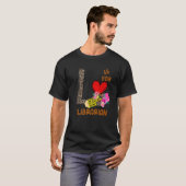 T-shirt Léopard Fleurs Pencil Bibliothécaire (Devant entier)