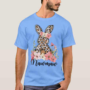 T-shirt Leopard Floral Joyeux Bunny de Pâques Mawmaw Eggs