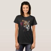 T-shirt Leopard flower  animal leopard (Devant entier)