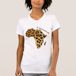 T-shirt Leopard Fur-effet Carte de la série AFRICA