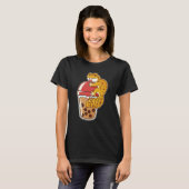 T-shirt Leopard Gecko Boire Boba Bubble Tea (Devant entier)