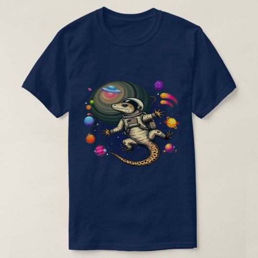 T-shirt Léopard Gecko dans l'Espace - Parfait pour (Design devant)
