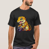 T-shirt Leopard Gecko Playing Video Game Lizard & Reptiles (Devant)