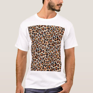 T-shirt Leopard Géométrique : Illustration à motifs