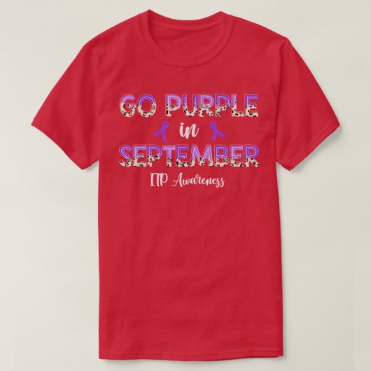 T-shirt Leopard Go Purple En Septembre Innocuité Itp 782 (Design devant)