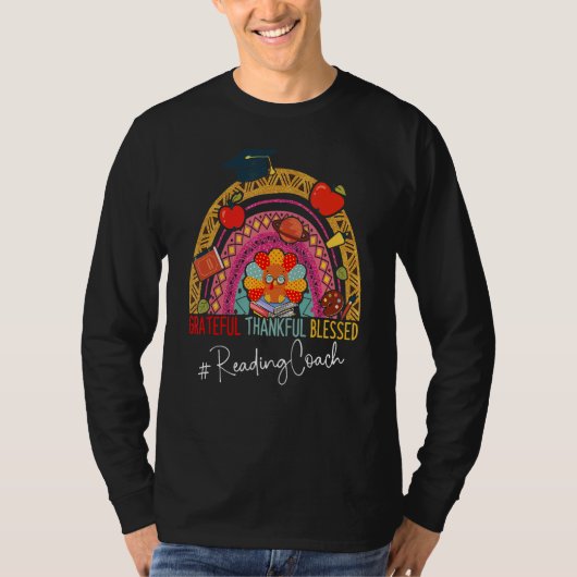 T-shirt Leopard Grateful Reading Coach Rainbow (Devant)
