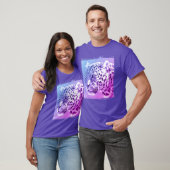 T-shirt Leopard Head Moderne Élégant Modèle violet (Unisexe)