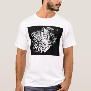T-shirt Leopard Head Pop Art Modèle tendance Élégant Homme