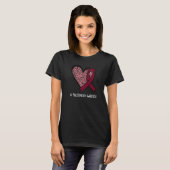 T-shirt Leopard Heart AV Malformation Awareness Burgundy R (Devant entier)