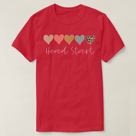 T-shirt Leopard Heart Étudiant, Head Start (Design devant)