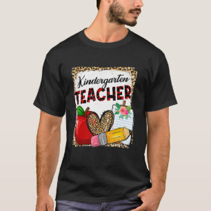 T-shirt Leopard Heart Kindergarten Enseignant Retour T