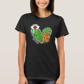 T-shirt Leopard Heart Shamrock Emt Life Nurse St patrick (Devant)