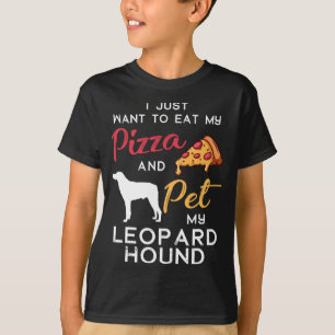 T-shirt Leopard Hound Chien Pizza amant propriétaire Noël 