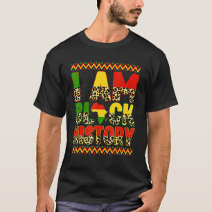 T-shirt Leopard I Am Black History Mois African American