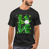 T-shirt Leopard Irish Green Plaid Zoo Keeper Gnome St Part (Devant)