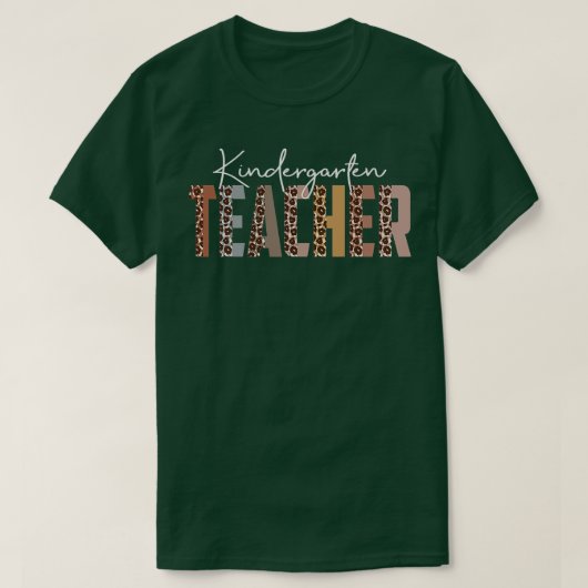 T-shirt Leopard Kindergarten Enseignant Funny Job Title Sc (Design devant)