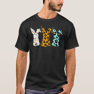 T-shirt Léopard Lapin de Pâques Trio Mignonne Joyeux Pâque