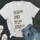 T-shirt Leopard Legend Femme Maman Abuela Motif Mère Cadea
