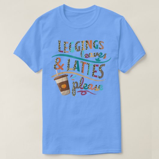 T-shirt Leopard Leggings Feuilles et lattes S'il vous plaî (Design devant)