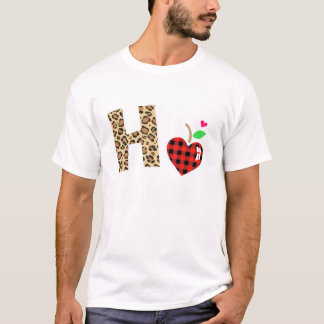 T-shirt Leopard Leopard Premier Jour Plaid Back School