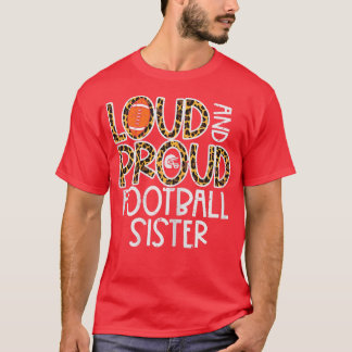T-shirt Leopard Loud & Proud American Football Sister Fami