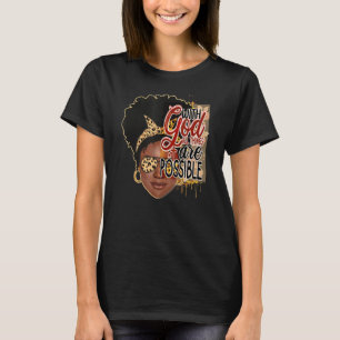 T-shirt Leopard Love Afro Girl Faith Inspirational Bible Q